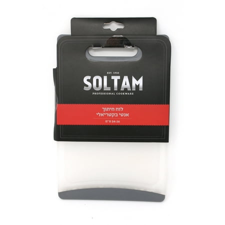 Soltam Professional Cookware Small Plastic Cutting Board | Anti-Bacterial, Large Handle for Easy Lifting and Hanging, Non-Slip Rubber Feet, Juice Groove, Dishwasher Safe, 9.5 Inches x 6 Inches,