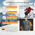 thumbnail image 5 of 2 Pack Thermal Shirts for Men Underwearshirts Thermal Tops for Men with Fleece Lined Long Johns Long Sleeve Winter, 5 of 7