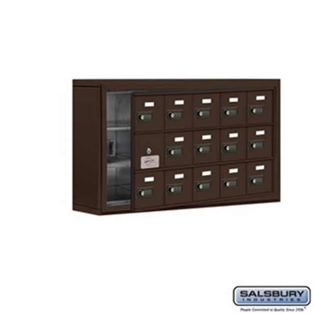 SalsburyIndustries 19135-15ZSC Cell Phone Storage Locker With Front Access Panel - 3 Door High Unit, Bronze