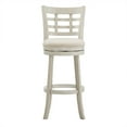 Weston Home Shapel Window Back 29"H Swivel Bar Stool, Antique White