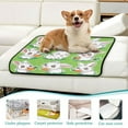 thumbnail image 6 of Qxltty Cute White Rabbits Eating Carrots Cat litter Pads Pet Set of 3 Diaper Mats Center Anti-leakage Layer Absorbent Soft and Comfortable, 6 of 7