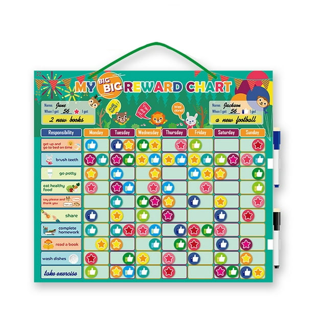 1 ensemble enfants tableau de récompense magnétique Flexible  personnalisable calendrier de Routine quotidienne jouet comportement  récompense conseil cadeau 