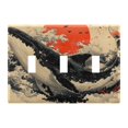 thumbnail image 2 of Dailycode Light Switch Plate Covers 2 Gang Wall Plate Plastics Outlet Covers for Kitchen Home Office Decor Whale and Red Sun, 2 of 8