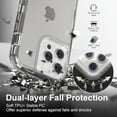 thumbnail image 6 of Heavy Duty Shockproof Protection Phone Cases, Anti-Drop, Triple Layer Transparent Protective Cover Compatible with iPhone 14, Crystal Gray, 6 of 8