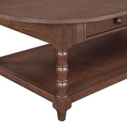 My Texas House Oval Coffee Table, Warm Brown