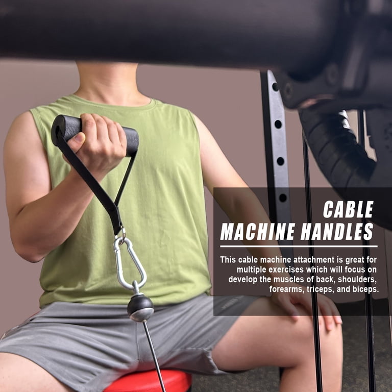 MARSAFIT Fat Grip D Handle For Arm Wrestling & LAT Pulldown - Heavy Duty 1000lb Capacity