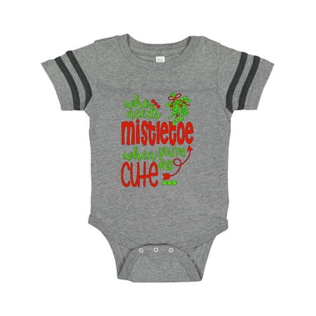 

Inktastic Who Needs Mistletoe When You re This Cute Christmas Gift Baby Boy or Baby Girl Bodysuit