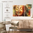 thumbnail image 5 of Elephant Stock Statue Of Buddha Wall Art - Horizontal Multi Panel Canvas - Living Room Wall Decor - People Multi Panel - Gray And Yellow Decor - 57" x 36", 5 of 8
