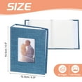 thumbnail image 2 of Uxcell Photo Album 6.5'' x 4.9'' Linen Cover Small Book for 100 Pockets Hold 100 Pictures for Family Anniversary Blue, 2 of 6