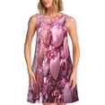thumbnail image 1 of Fotbe Pink Glitter Heart Candy Vestido de Verano sin Mangas para Mujer – Vestido Midi Línea A, Estilo Camiseta Floral, Vestido Playero Casual y Fluido, 1 of 7