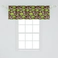thumbnail image 2 of Ambesonne Botanical Window Valance, Abstract Nostalgic Leaves, 54" X 18", Brown Lime Green, 2 of 3