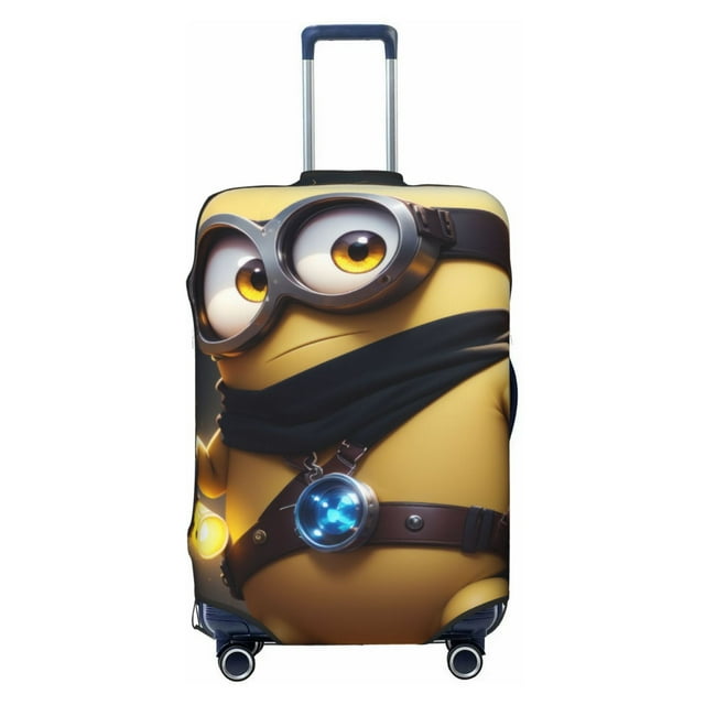 Cute Anime Cartoon Minions Travel Suitcase Protective Cover Trunk Case Washable Elastic Luggage Cover Fits Medium Suitcase Protector Baggage With Concealed Zipper Gifts