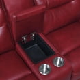 thumbnail image 6 of Fortuna Power Recliner Console Loveseat - Dark Red, 6 of 11