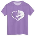 thumbnail image 3 of Tiijoy Big Girl's T Shirt Horse Graphic Short Sleeve T-Shirt Crew Neck Casual Tshirt, Sizes 10-11, 3 of 3