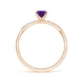 thumbnail image 2 of ANGARA Natural 0.7 Ct. Amethyst with Diamond Infinity Ring in 14K Rose Gold for Women (Ring Size: 11.5), 2 of 10