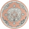thumbnail image 3 of Unique Loom Kokulu Parker Rug Rose/Black 5' Round Border Traditional Perfect For Dining Room Entryway Bed Room, 3 of 8