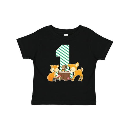 

Inktastic One Years Old with Woodland Animals Gift Baby Boy or Baby Girl T-Shirt