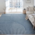 thumbnail image 1 of Area Rug 5x7 Machine Washable Rugs for Living Room Non Slip Soft Carpet Geometric Jacquard Textured Carpet for Bedroom Dining Nursery Office Living Room Rug -Blue, 1 of 8