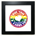 thumbnail image 1 of Love LGBT Rainbow Postmark Black Square Frame Picture Wall Tabletop, 1 of 4