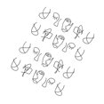 thumbnail image 2 of Cartoon Animal Line Drawing Nail Stickers Diy Fake Full Nail Tip Decals Beauty Art Tools Workhe, 2 of 8