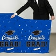 thumbnail image 3 of Graduation Party Decorations, Gongrats Grad Tablecover for Graduation Party Supplies, 3 pcs Class Blue Table Cloths, 54"x108", 3 of 11