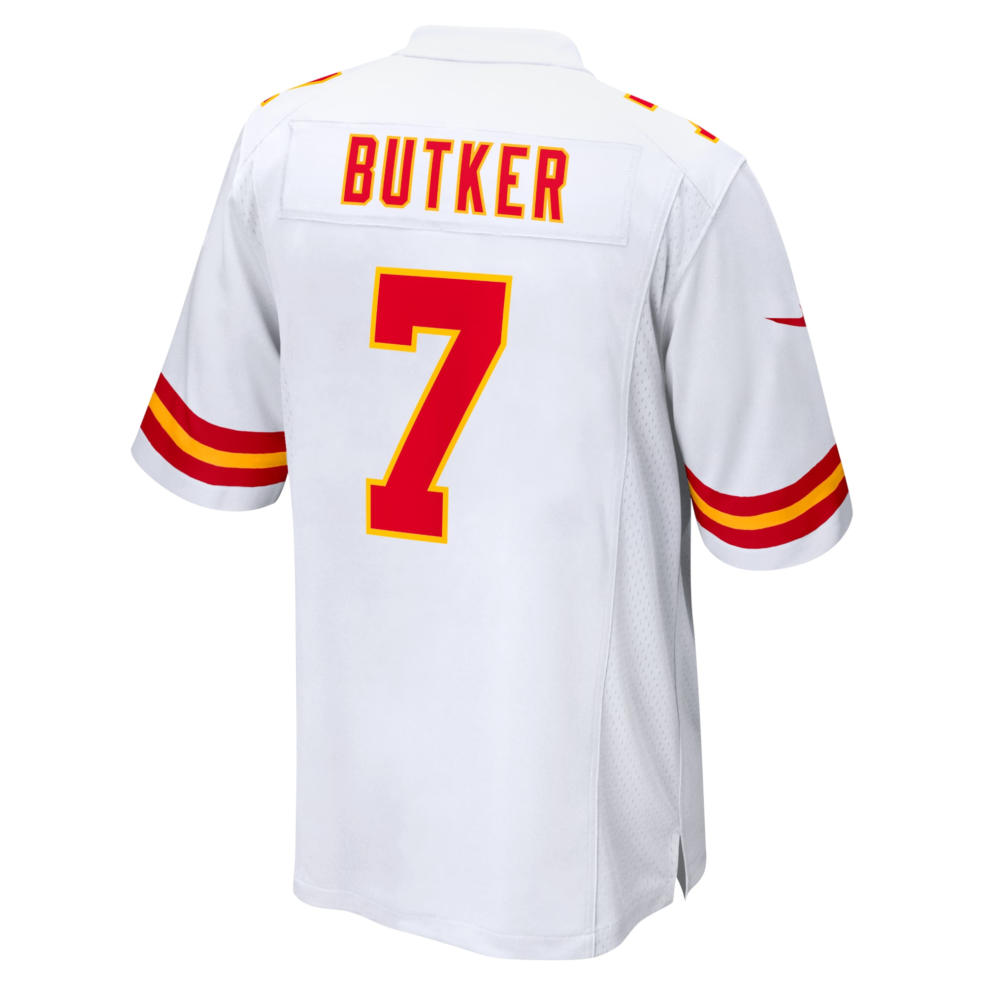 Men's Embroidery Jersey Kansas City_Chiefs Harrison Butker White Super ...