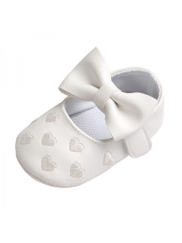 Toddler Baby Girl Bowknot Crib Shoes Princess Newborn Soft Sole Prewalker 0-18M 