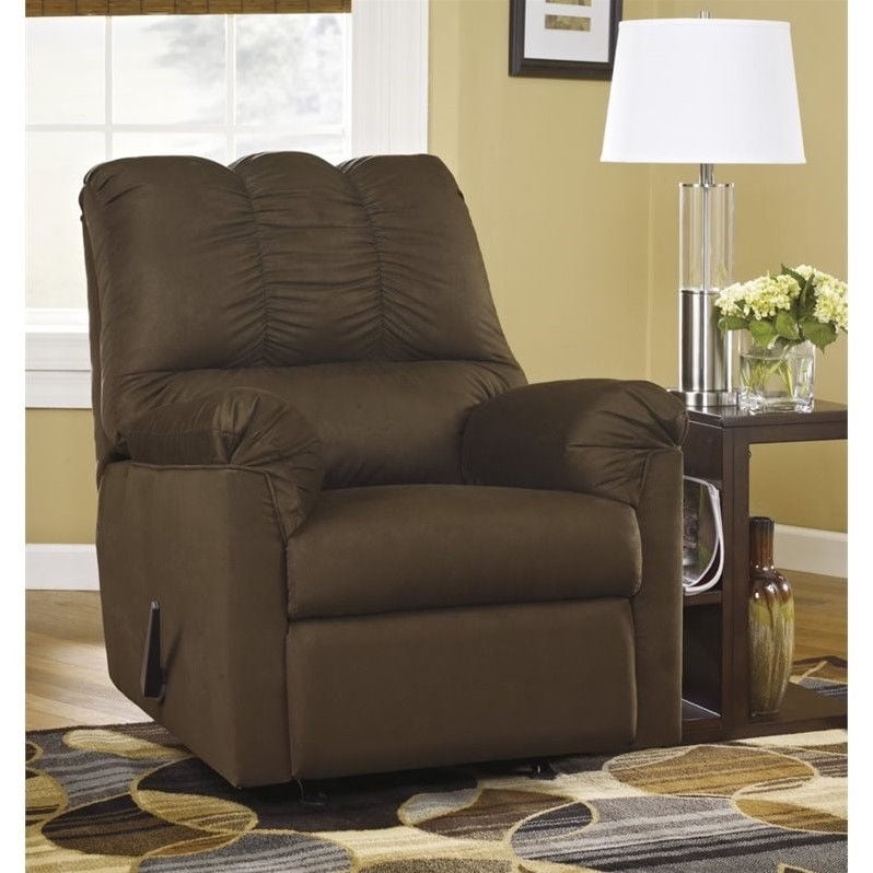 Ashley Furniture Darcy Fabric Rocker Recliner in Cafe - Walmart.com