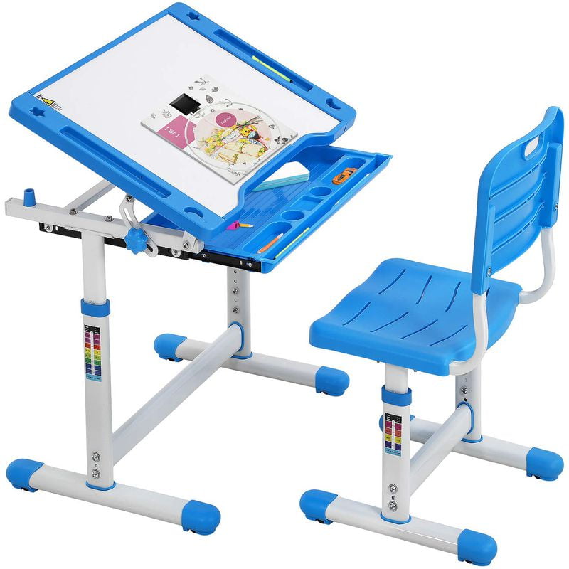 Yaoping Adjustable Kids Desk Table and Chair Set Child Desk Ergonomic