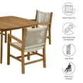 thumbnail image 2 of Vienna 5-Piece Dining Set with Armchairs in Natural Natural, 2 of 10