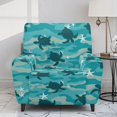 thumbnail image 2 of HELLHERO Sea Turtle Starfish Recliner Covers, Washable Elastic Recliner Couch Covers with 4 Pack Pockets, Anti Stain for Single Reclining Chair in Living Room, 2 of 8