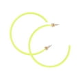 thumbnail image 4 of Masteelf 1 Pair Heart-Shaped Hollow Lightweight Earrings for Women, Simple Design Fluorescent Green Fashion Jewelry, 4 of 8