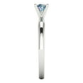 thumbnail image 3 of Solitaire Engagement Ring for Women - 0.5ct Blue Moissanite in 14K White Gold Promise Ring, 3 of 6