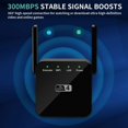 thumbnail image 3 of 300Mbps WiFi Extender with RJ45 Port, Compact Wireless Signal Booster for Internet, Easy Setup, Black, 3 of 4