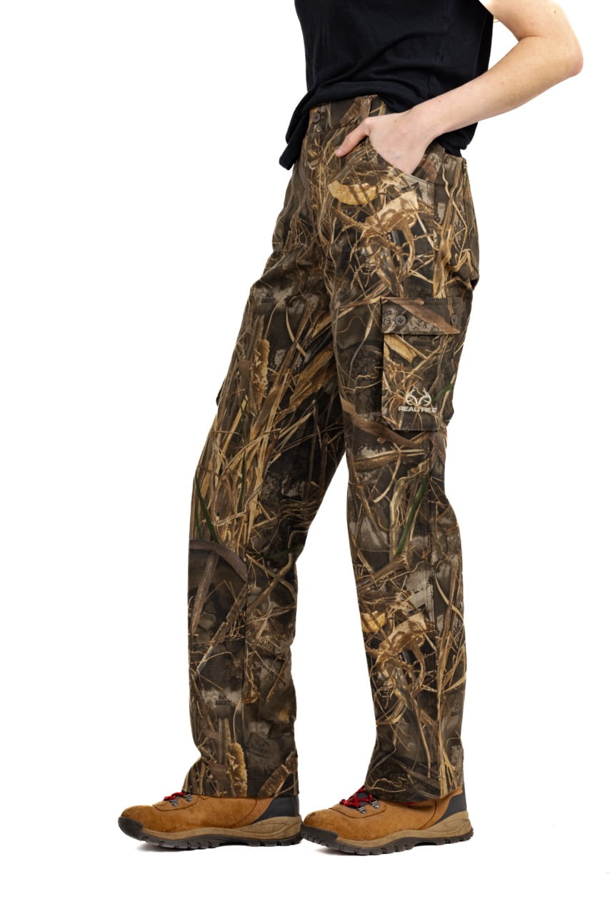 Realtree Men's 6-Pocket Cargo Camo Hunting Pants , Regular Fit