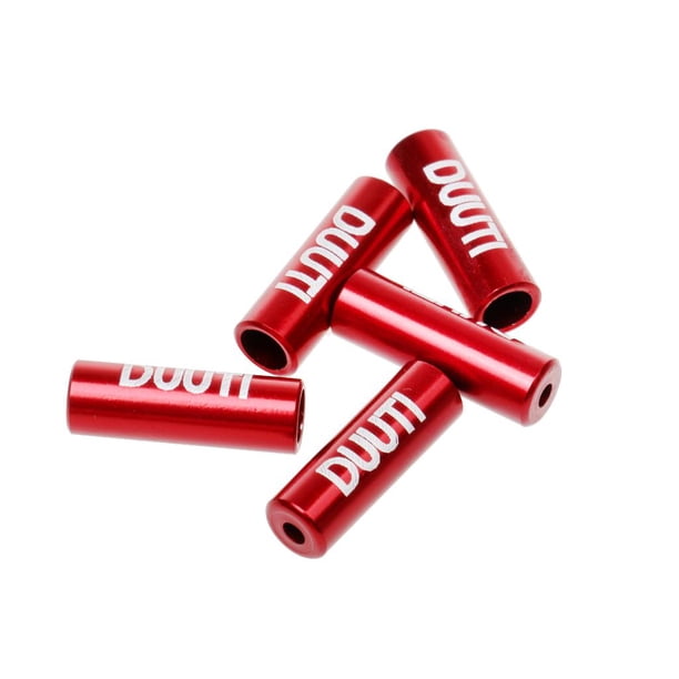 Paquete de 5 tubos de transmisión de aluminio para bicicleta de montaña (MTB). rojo