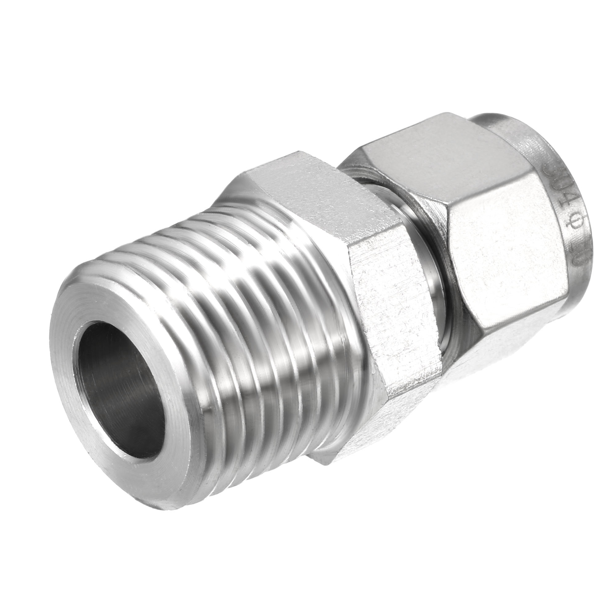Compression Tube Fitting, NPT1/2 Male x Ф10 Tube OD