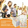 thumbnail image 4 of 100Pcs Disposable Floral Paper Napkins Decorative Bathroom Napkins Guest Disposable Wild Flower Hand Towels Dinner Party Napkins for Wedding Birthday Party Baby Shower, 4 of 7