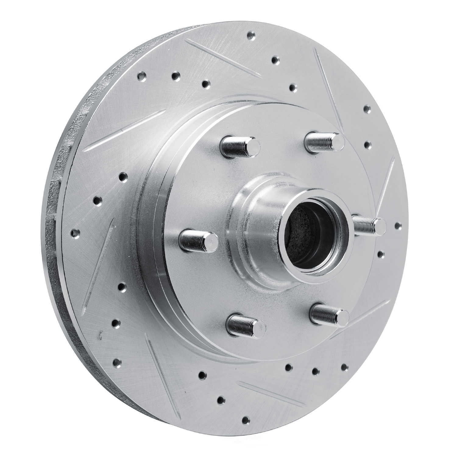 Dynamic Friction Company 631-48011R DFC Brake Rotor - Drilled And Slotted - Silver