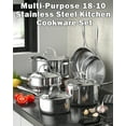 Cooks Standard Classic Stainless Steel Cookware Set 10Pieces, 18/10