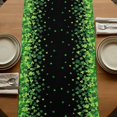thumbnail image 5 of Table Runners 72 Inches Long Dress Scarves, St. Patrick's Day Farmhouse Kitchen Table Runner, Coffee Tablerunners, Spring Lucky Shamrocks Leaves Black 18x72 Inch, 5 of 9