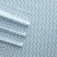 thumbnail image 3 of iEnjoy Home 4-PC Puffed Chevron Print Cal King Bed Sheet Set in Light Blue, 3 of 3