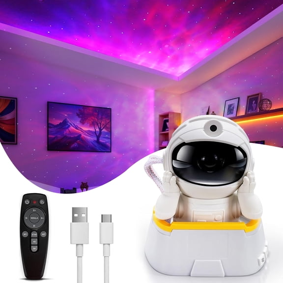 JOPESO Astronaut Galaxy Projector, Star Projector Night Light with Timer Remote and Bluetooth Adjustable Head Angle Nebula Ceiling LED Lamp for Kids Birthdays Gift Decor
