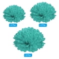 thumbnail image 3 of Uxcell Pom Poms de Papel de 3.94"/5.91"/7.87" para Decoración de Boda, Baby Shower, Fiesta de Cumpleaños, 12Pcs Turquesa, 3 of 7