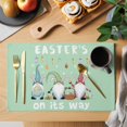 thumbnail image 2 of Green Gnomes Easter Placemats Set of 6, Eggs Botanical Carrot Pastoral Placemats for Dining Table, Place Mats for Kitchen Tabletop, Waterproof Wipeable Dining Table Mats Set, 2 of 9