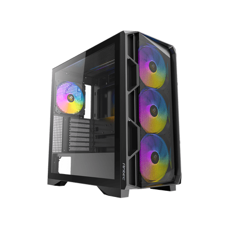 Antec Flux Rear Tempered Glass ATX Mid Tower APC Case, 5 PWM Fans Included