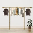 thumbnail image 4 of Dwellnix Wall Mounted Garment Rack Clothing Organizer Hanger Industrial Pipe Clothes Rack, 4 of 7