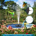 thumbnail image 4 of Bomba de fuente solar, fuente de baño para pájaros mejorada de 3 W con luces LED, 7 estilos de agua y fijador, bomba de fuente de agua con energía solar con batería de almacenamiento para, 4 of 5