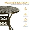 thumbnail image 4 of W WARMHOL 5-Piece Outdoor Patio Dining Set, All-Weather Cast Aluminum Patio Furniture Set for Backyard Garden Deck with 4 Chairs and 35.4” Round Table, 2.2" Umbrella Hole, 4 of 7