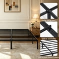 thumbnail image 5 of Advwin Queen Cloud Bed Frame with Headboard, Boucle Upholstered Low Platform Bed with Anti-Collision Soft Sponge Cushion & Heavy Duty Metal Frame for Bedroom, No Box Spring Needed, Gray, 5 of 10